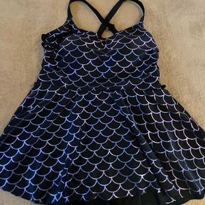 Torrid Iridescent Mermaid One Piece Swim Dress Size 00♥️